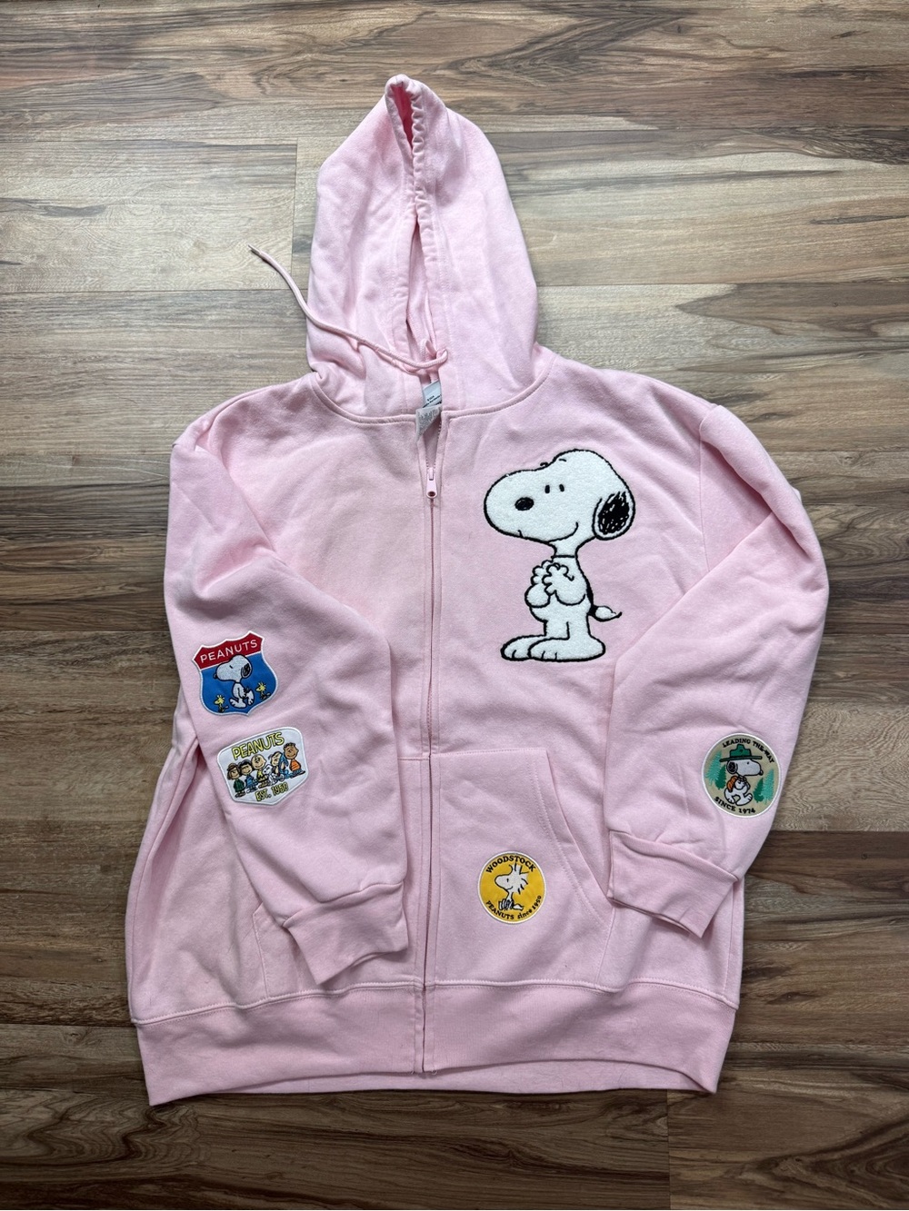 Pink Snoopy Zip-Up Hoodie NWOT